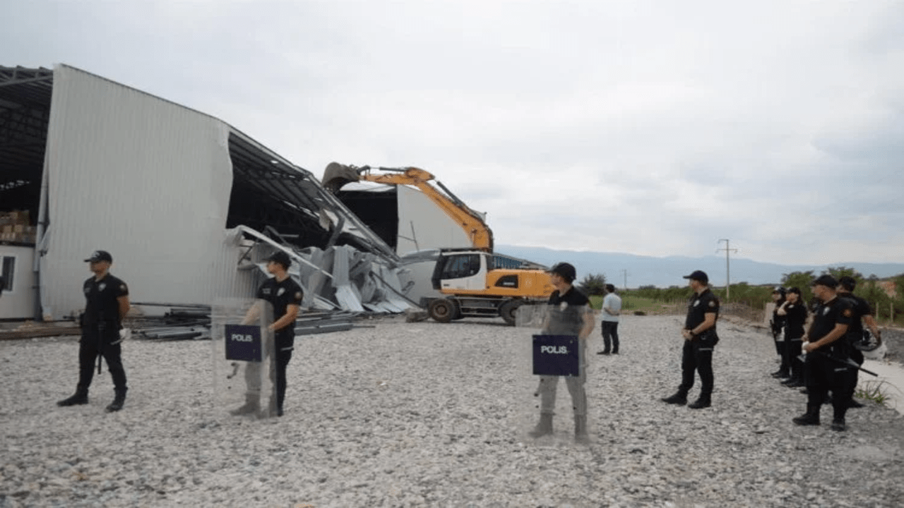 Bursa Osmangazi'de kaçaklar yıkılıyor tarım kazanıyor