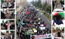 Diyarbakır'daki büyük Filistin yürüyüşüne katılanlar duygularını paylaştı