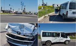 Diyarbakır'da minibüs ile otomobil çarpıştı: 1 yaralı