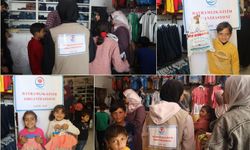 Yetimler Vakfı Gazze'de çocuklara giyim yardımında bulundu 
