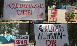 Adana HÜDA PAR Adana İl Başkanı Demir'den 'Filistin Destek Çadırı'na ziyaret