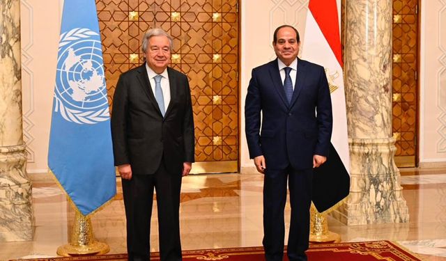 BM Genel Sekreteri Guterres, Mısır'da Sisi ile Görüştü