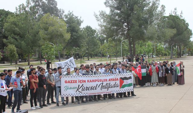 Çukurova Üniversitesi öğrencilerinden ABD'deki öğrencilerin Gazze eylemlerine destek
