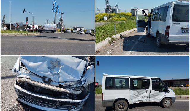 Diyarbakır'da minibüs ile otomobil çarpıştı: 1 yaralı