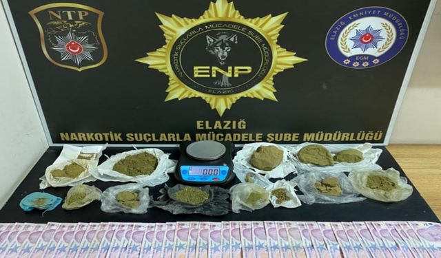 Elazığ'da uyuşturucu operasyonu: 3 gözaltı