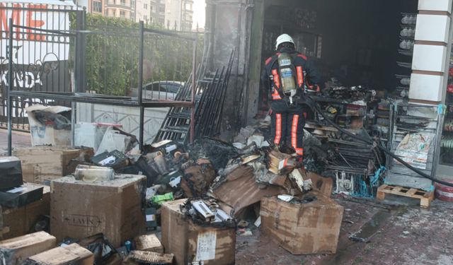 Malatya'da iş yeri yangını 