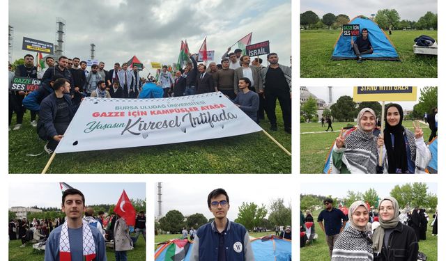 Kampüs İntifadası çadırı kuran öğrenciler: Filistinli kardeşlerimizi asla yalnız bırakmayacağız!