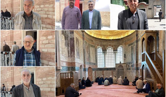 Kariye Camii'nde namaz kılan vatandaşlar duygularını paylaştı