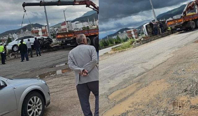 Siirt'te meydana gelen trafik kazasında iki araç kullanılamaz hale geldi