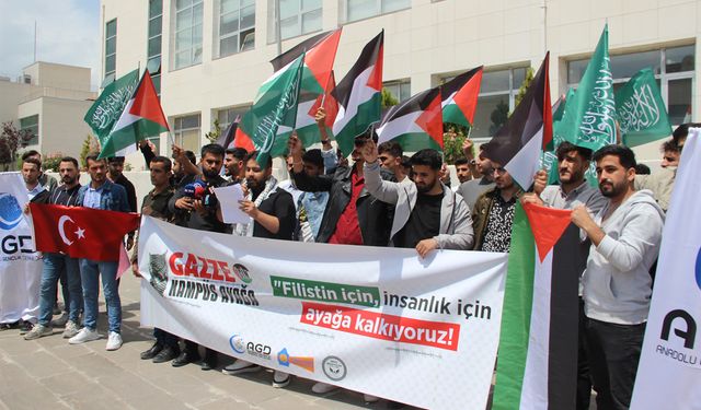 Şırnak Üniversitesi öğrencileri: İnsanlık vicdanı siyonizmi yenecek