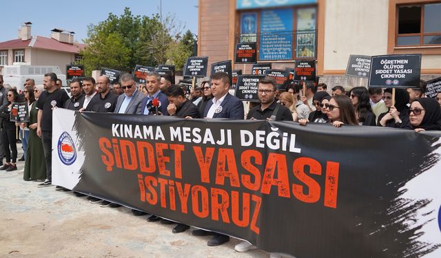 Şırnak’ta eğitimciler, İstanbul'da katledilen öğretmen için basın açıklaması düzenledi