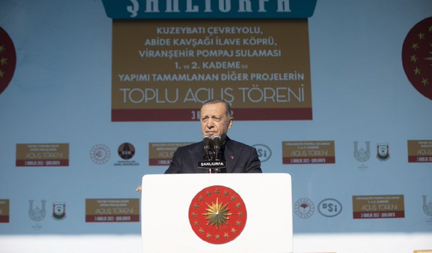 Cumhurbaşkanı Erdoğan, Şanlıurfa’da toplu açılış töreninde konuştu
