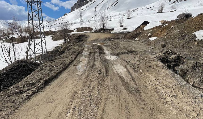 Şırnak'taki bozuk köy yolları halkı mağdur ediyor