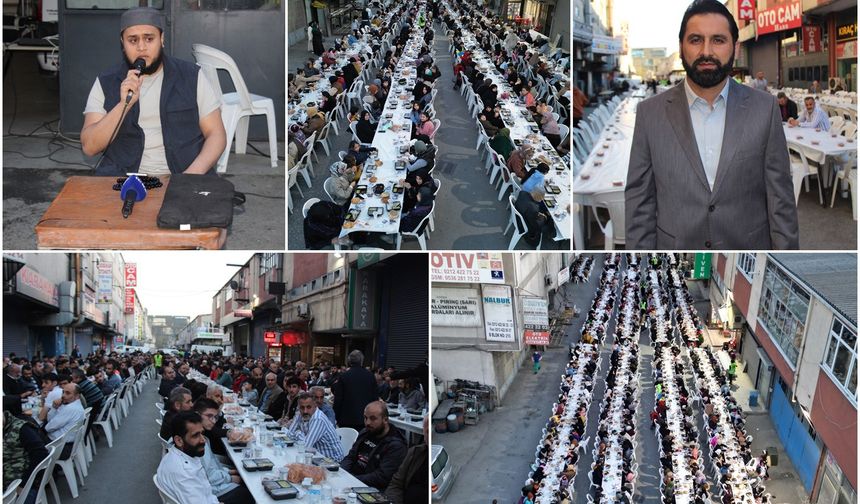 Cami imamının çalışmaları sonuç verdi: Sanayide kalabalık iftar sofrası kuruldu